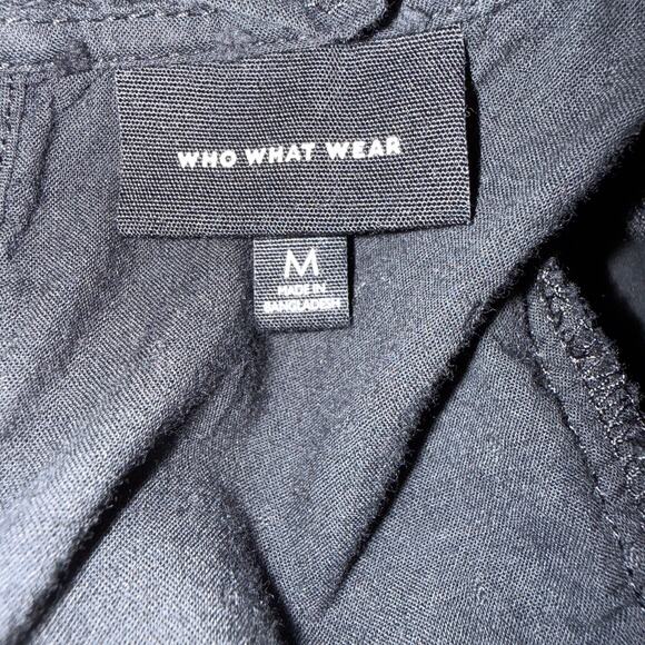 Black Swiss Dot Cotton Ruffle Sleeve Tiered Midi Dress | Boho Cottagecore | M - Picture 4 of 10